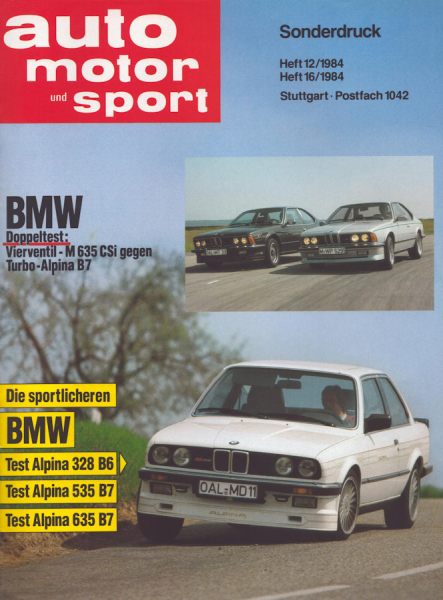 BMW Alpina Test Sonderdruck 1984