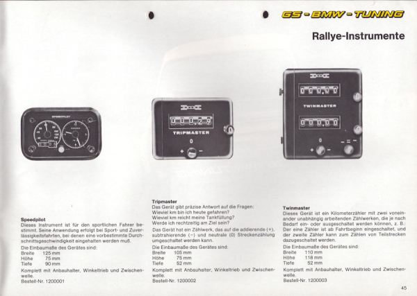 BMW GS Tuning Katalog 1974
