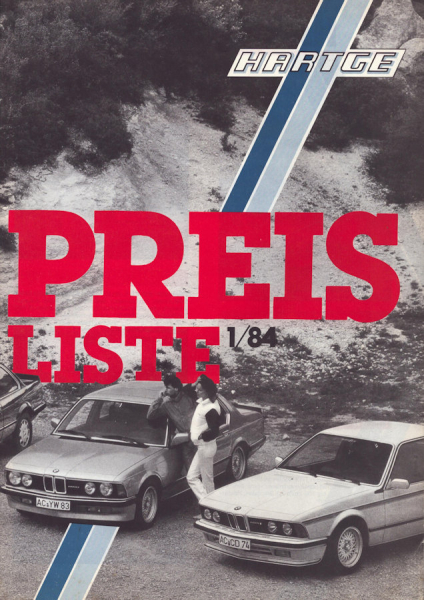BMW Hartge Preisliste 1.1984