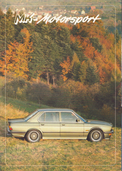 BMW MK Motorsport Prospekt 8.1985