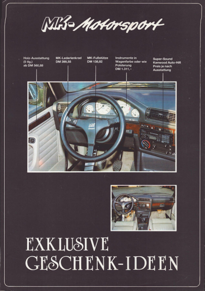 BMW MK Motorsport Programm 1980er Jahre