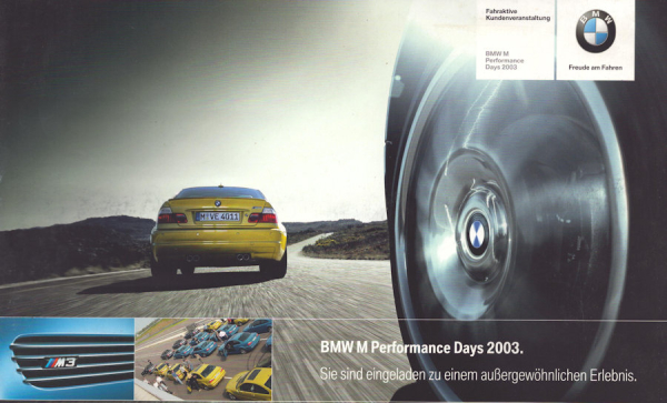BMW M Performance Days 2003 Prospekt