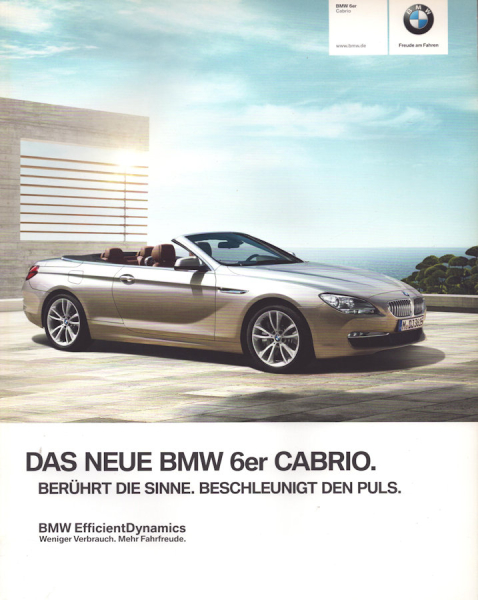 BMW 6er Cabrio F 12 Prospekt 2011
