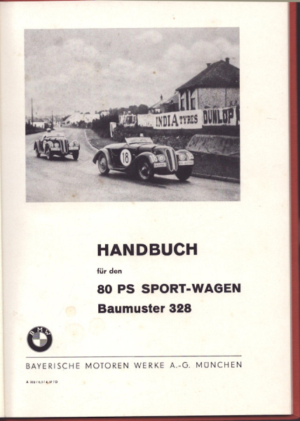BMW 328 Bedienungsanleitung 4.1937