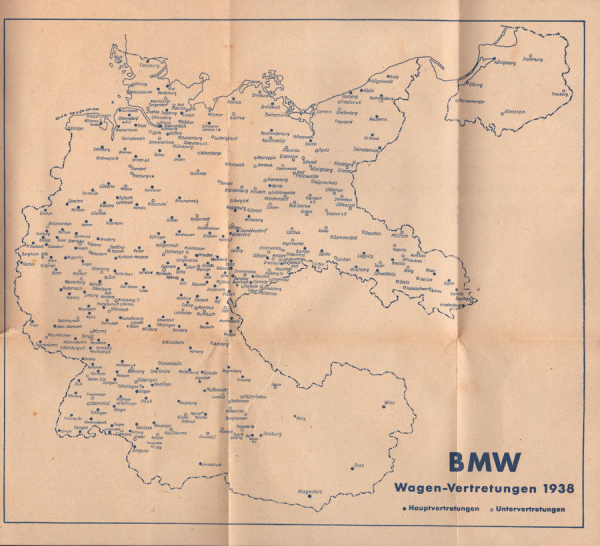 BMW Vertreter-Verzeichnis 1938