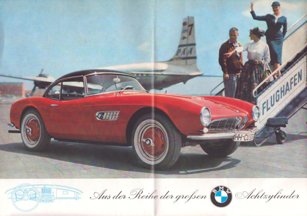 BMW 507 Touring Sport Prospekt 9.1957 Reprint