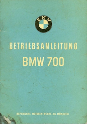 BMW 700 Bedienungsanleitung 11.1961