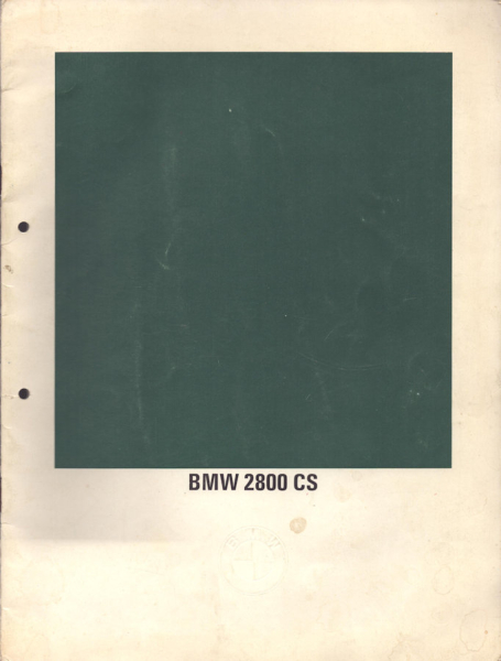 BMW 2800 CS Prospekt 1970