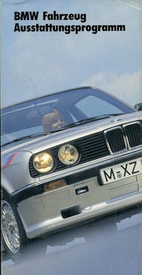 BMW equipment program 1986