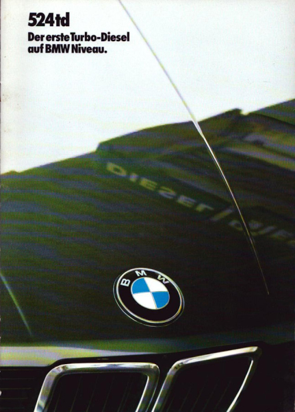 BMW 524 td Prospekt 1986