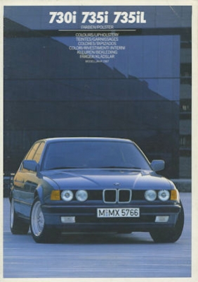 BMW 730i 735i 735iL Farben 1987