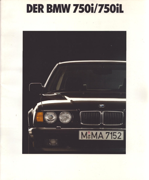BMW 750i 750iL Prospekt 1992