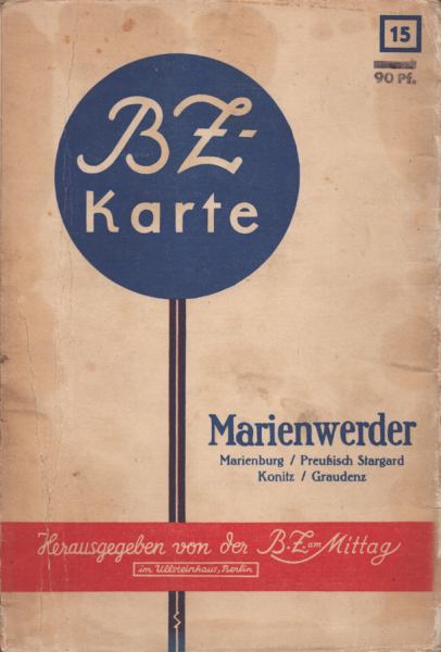 BZ Karte 15 Marienwerder 1930er Jahre