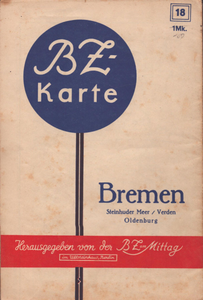 BZ Karte 18 Bremen 1930er Jahre