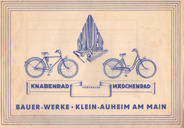 Bauer Stundenplan 1930er Jahre