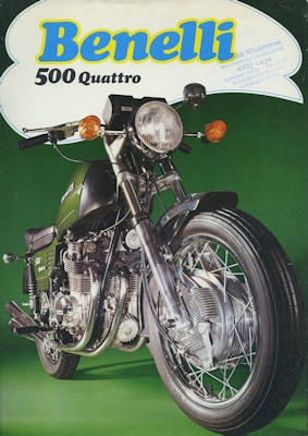 Benelli 500 Quattro Prospekt 1970er Jahre
