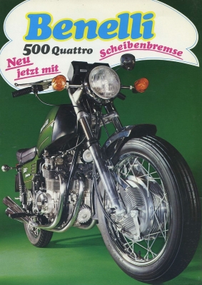 Benelli 500 Quattro brochure 1970s