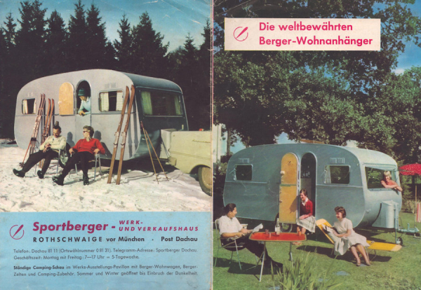 Berger Wohnwagen Prospekt ca. 1960
