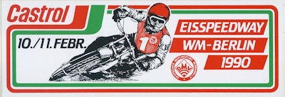 Aufkleber Berliner Eisspeedwayrennen 10./11.2.1990