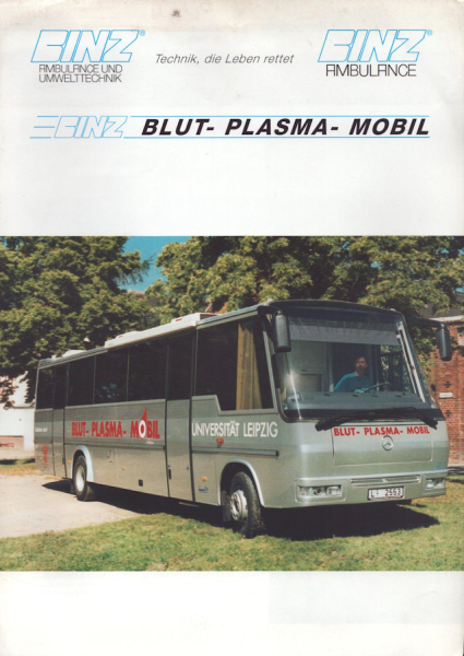 Binz Blut-Plasma-Mobil Bus Prospekt 1995