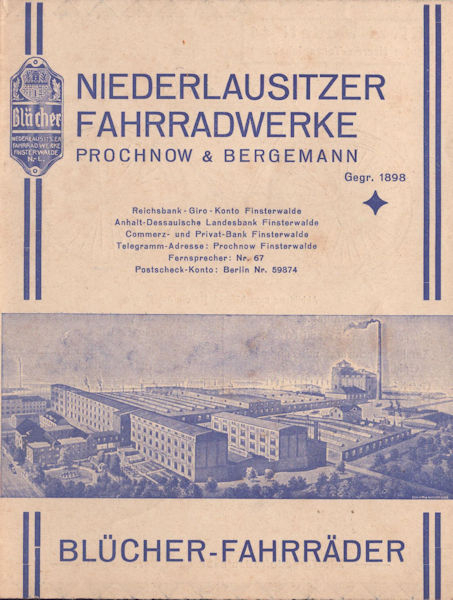 Blücher Fahrrad und Motorfahrrad Prospekt 1931