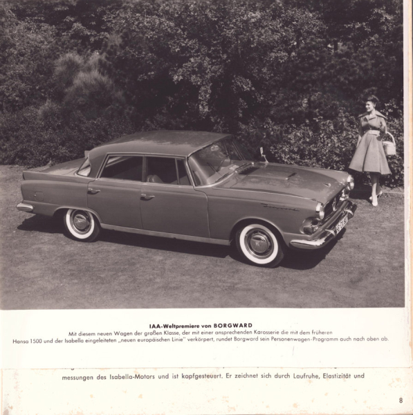 Borgward Pressemappe IAA 1959 Frankfurt am Main