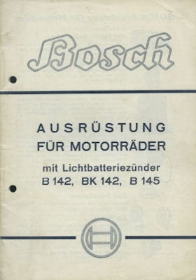 Bosch Ausrüstung für Motorräder 8.1940