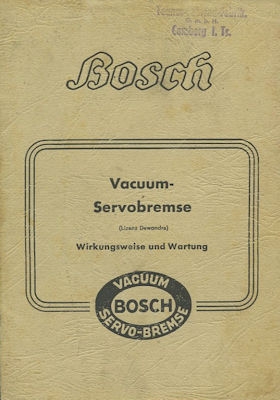Bosch Vacuum Servobremse 12.1950