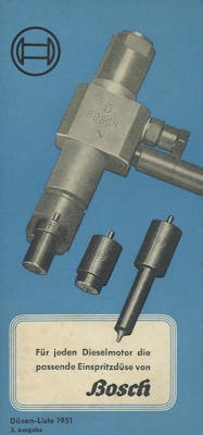 Bosch Einspritzdüsen für Dieselmotoren 1951