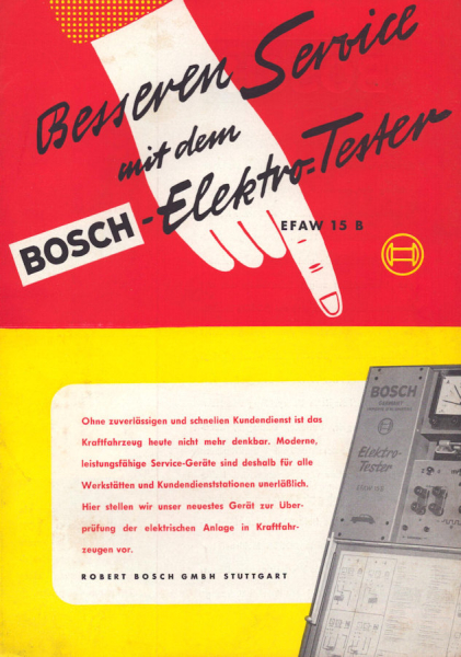 Bosch Elektrotester Prospekt 11.1954