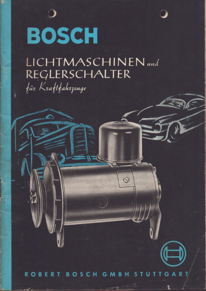 Bosch Lichtmaschinen und Reglerschalter für Kfz 5.1959