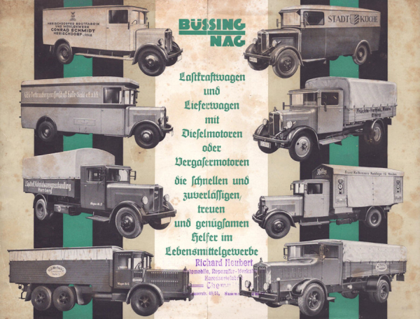 Büssing-NAG Dieselwagen Prospekt 1934
