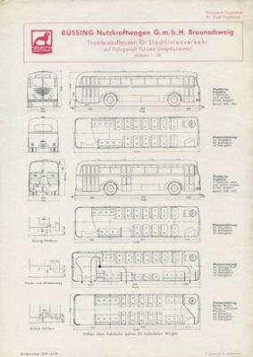 Büssing Bus 5000 TU Prospekt 1951