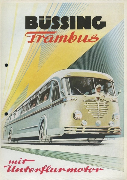 Büssing Trambus TU Prospekt 9.1951