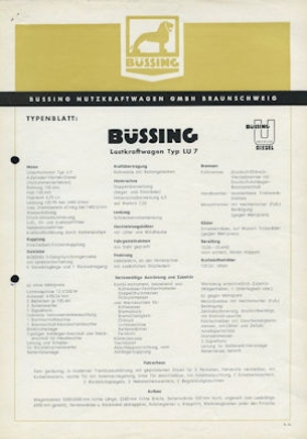 Büssing LU 7 Prospekt 3.1957