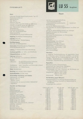 Büssing LU 55 Burglöwe Prospekt 9.1959