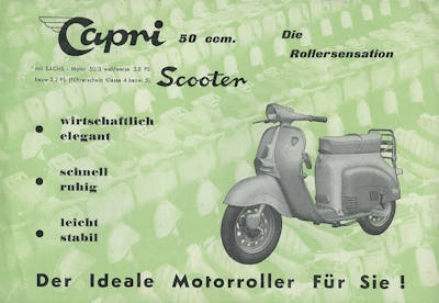 Capri scooter brochure 1950s