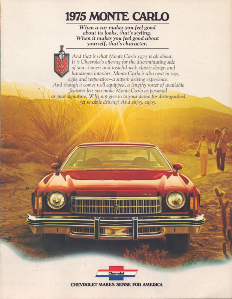 Chevrolet Monte Carlo Prospekt 1975