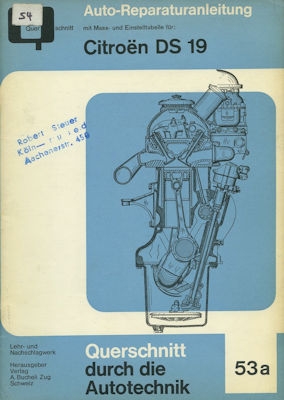 Citroen DS 19 Reparaturanleitung ca. 1959