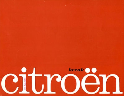 Citroen Break Prospekt ca. 1964