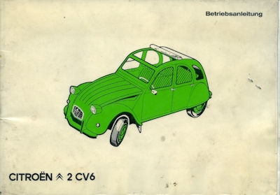 Citroen 2 CV 6 Mappe mit Bedienungsanleitung ca. 1975