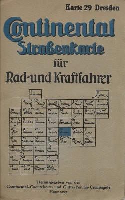 Continental Straßenkarte 29 Dresden 1930er Jahre