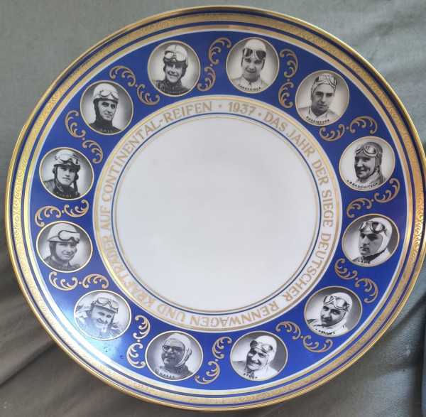 Continental Motorsport Schmuckteller / Motivteller 1937