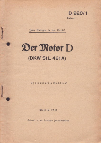 DKW Motor D StL 461A 1941