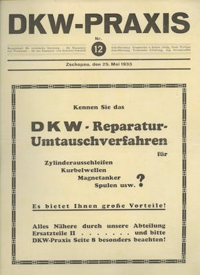 DKW Praxis Nr. 12 Mai 1933