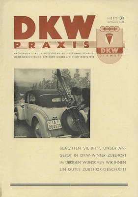 DKW Praxis Nr. 31 Sept. 1937