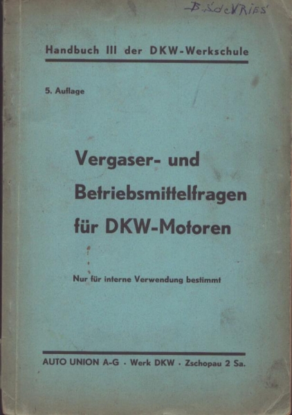 DKW Handbuch III der Werksschule 1934