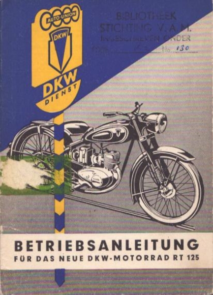 DKW RT 125 Bedienungsanleitung 7.1951