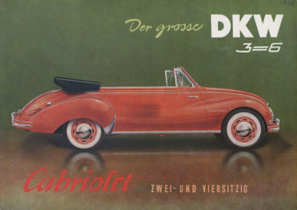 DKW 3=6 Cabriolet Prospekt 1956
