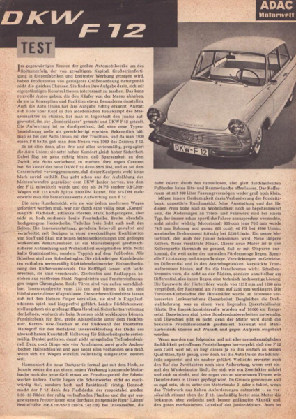 DKW F 12 Test ca. 1963